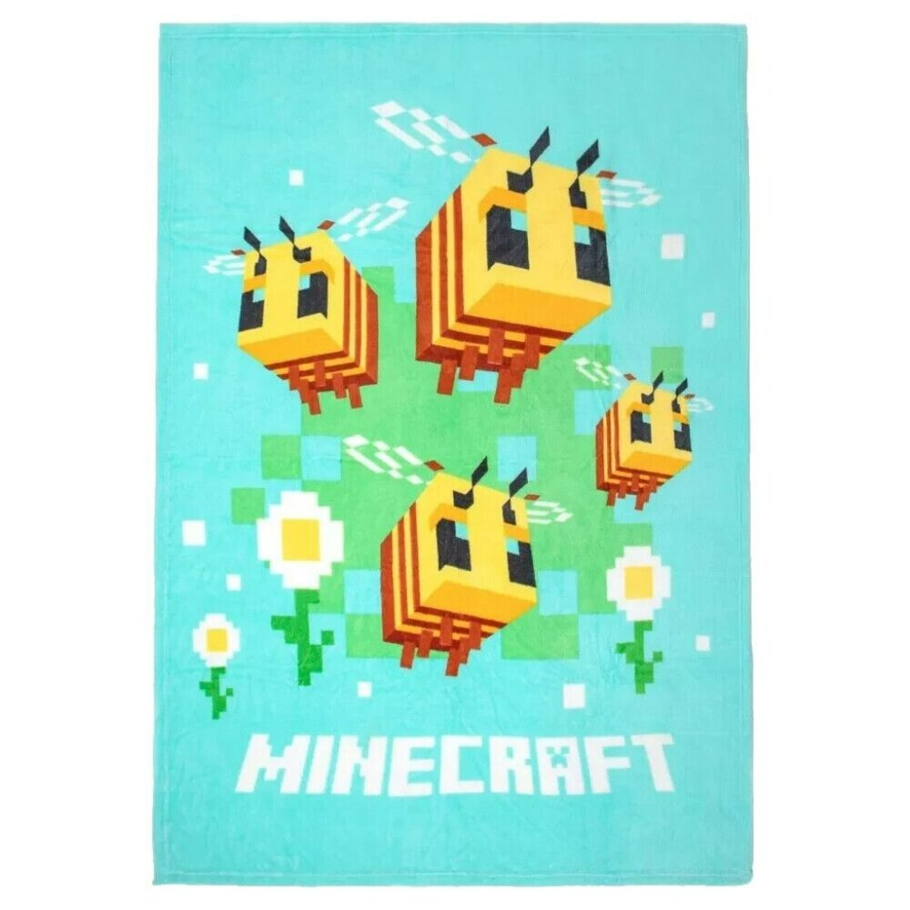 Minecraft BEES Graphic Plush Throw Blanket 46" x 60"